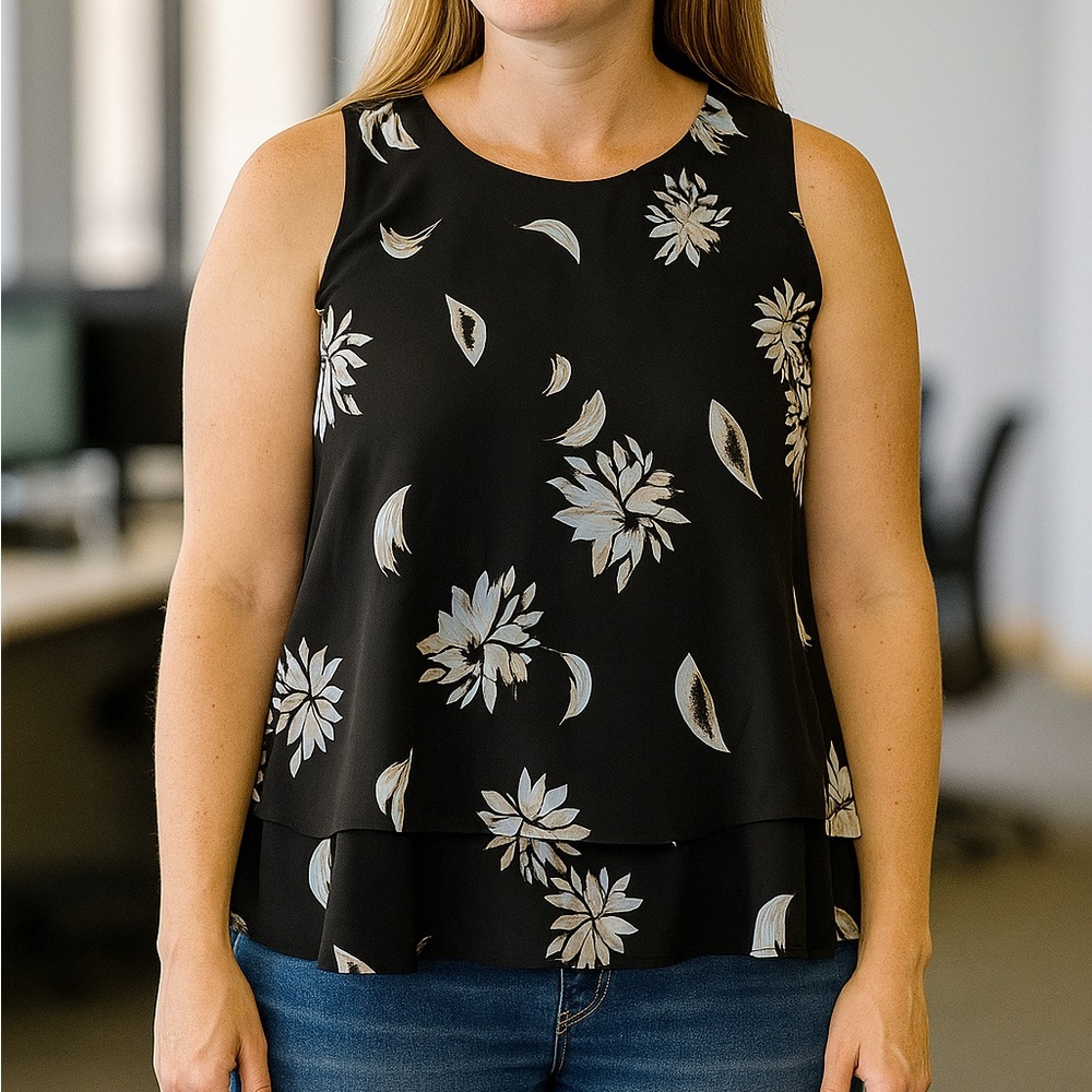 Simply Styled Petite crop top tank dress shirt